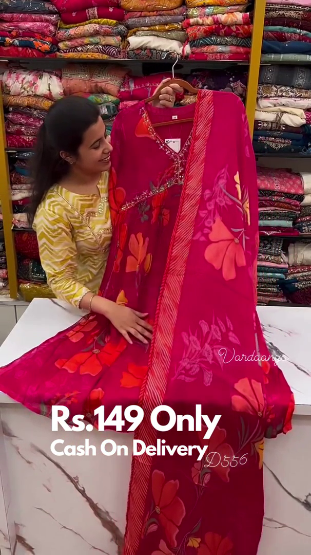 Aliya Cut Most Selling Blue Dress With Dupatta