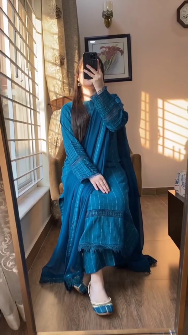 Kurta With Dupatta And Bottomwear