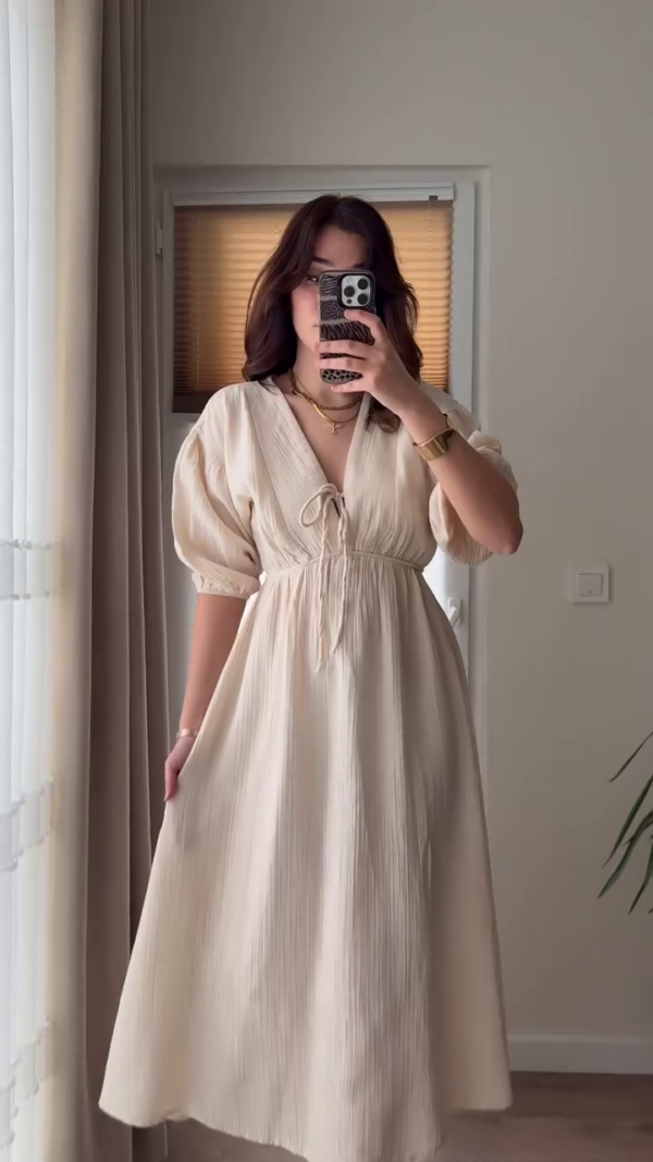 Women Pure Cotton Muslin Wrap Dress